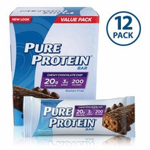 Pure Protein 퓨어 프로틴 바 초콜릿 칩 1.76oz(50g) 12팩