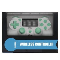 레이싱 휠 핸들 컨트롤러 자동차 게임 ps4 slimproiphonepcandroidsteam 6 축 자이로 스코프 이중 진동 무선 용 sony ps4 패드 용 무선, 흰색 녹색