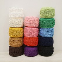면사 면뜨개실 12합 24합 200g 여름실 여름뜨개실 코바늘실, 겨자노랑