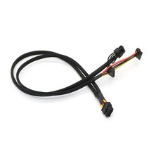 hp dl380 g6 g7 서버용 검정색 슬리브 마더보드 10핀 대 pci e 8핀 6 2핀 sata ide molex 전원 어댑터 케이블, 40cm-10cm