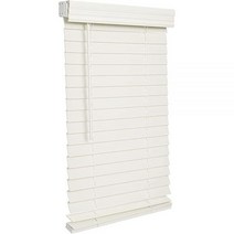 미국발송 LOTUS & WINDOWARE 5.1cm(2인치) 인조 우드 블라인드 너비 25.4cm(10인치) x 길이 182.8cm(72인치) 소프트 화이트 스무스 (FCX10