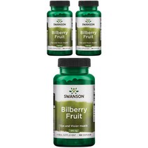 스완슨 빌베리 프루트 470mg 캡슐, 100개입, 3개, 100정