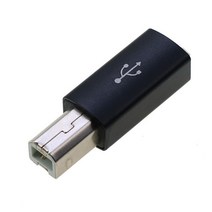 마스터키보드 1PCS USB C 여성 B 남성 스캐너 변환기 어댑터 프린터 미디 컨트롤러 키보드, [01] black