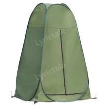 야외 화장실 샤워텐트 캠핑 탈의 이동식 빠른설치, 두꺼운 1.2미터 카키 두 개의 창