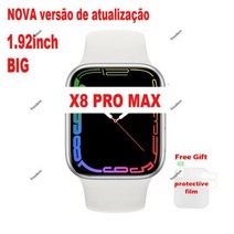 스마트시계 스포츠시계 마라톤시계 신상품 업그레이드 버전 X8 프로 맥스 스마트 워치 1.92 인치 폴란드어 블랙 블루투스 통화 수면 모니터링 스포츠 Vs, 1.92-matte silver1_6PCS