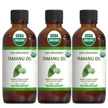 SVA Organics 타마누 오일 (118ml) x 3병 USDA Certified Organic Tamanu Oil Cold Pressed, 118g