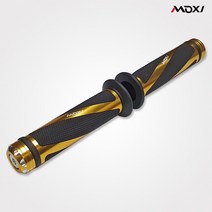 LJ 22mm 오토바이 튜닝 핸들그립 손잡이 빗살 크롬형 모델 DDPARTS 디디파츠, 1개, 골드(2개1세트)