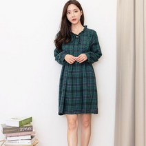 오슈 깔끔 여친룩 데일리 도도 체크 패턴 가을 미니원피스