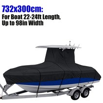 보트커버 튼튼한 내구성 및 찢김 방지 커버 210D 방수 요트 야외 보호 옥스포드 패브릭, 04 black 22-24ft