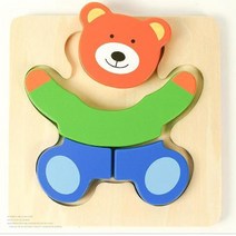 친환경 원목 둥근 모서리 안전 곰돌이 그림 퍼즐 17개월아기 19개월아기 남아