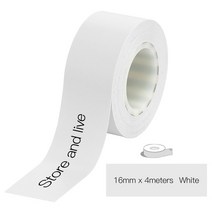 3D프린터 프린터MAKEID 접착 라벨 용지 열 인쇄 스티커 테이프 방수 Tear-Resistant for M1/L1 메이커 프린, 01 White