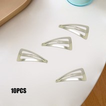 1/10/20PCS 실버 컬러 스타 헤어 클립 선조 금속 스냅 머리핀 아이 사이드 바렛 부티크 액세서리 선물, [23] 10pc 7cm triangle1