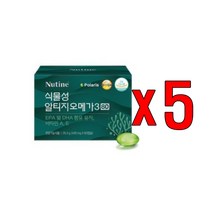 뉴틴 김수현 식물성 알티지오메가3 rTG오메가3 순도 80% 60캡슐, 5박스
