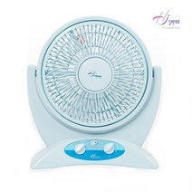 사파이어 10인치 탁상용 박스형 소형 발 선풍기, 블루, HJ-16