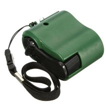 USB 핸드 크랭크 전화 충전기 수동 야외 하이킹 캠핑 비상 발전기 캠핑 여행 충전기 야외 생존 도구, 초록