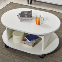 사이드테이블 거실협탁 소파 쇼파 보조 이동식 이케아 원목 1인용 바퀴달린테이블, 화이트