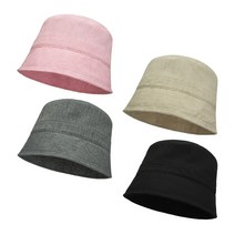 팸드님 버고 린넨 벙거지 버킷햇 여름 바캉스 모자 여성 여행 4Colors