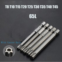긴드라이버 십자 일자 긴드라이버 1PCS 65mm 긴 매화 배치 일괄 6 포인트 구멍 Torx 비트 세트 드릴 및 임, T30