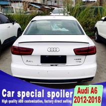 스포일러 리어스포일러 자동차스포일러 아우디 A6 C7 S6 전용 유광 블랙 카본 파이버 2012 2013 2014 2015 2016 2017 2018