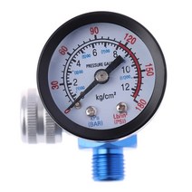 에어스프레이건 전기 전동 페인트 에어 분사기 14npt hvlp spary gun 레귤레이터 스프레이 건용 공기 압력 게이지 레귤레이터, 금