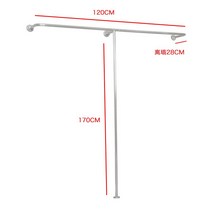 의류 진열대 여성 옷 매장 옷행거 고정식 벽행거 옷걸이, 길이120x높이170cm 스테인레스