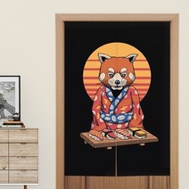 인테리어 액자 그림 일본식 장식 문 커튼 패브릭 천 홈 스크린 파티션 욕실 스시 주방, 부르고뉴, 80x130cm