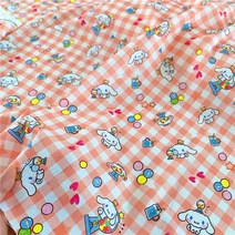 천원단 원단천 Sanrio-Cinnamoroll 강아지 145 면 직물 cm 너비 의류 Hometextile 쿠션 커버 바느질 작업 D, 07 (7)_01 0.5yard (45X140cm)