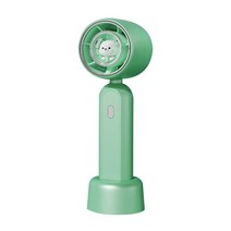 다렌 USB제트팬 미니 핸디선풍기 손풍기 스탠드, 휴대용 선풍기, 그린-2000mAh 12H지속사용가능