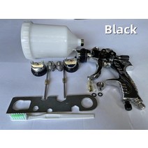 랩토라이너 자동차스프레이건 자동차외형복원 HLP 분무 스프레이 건 600ml 컵 1.4Mm 1.7Mm 2.0Mm 중력 에어 브러시 노즐 바늘 페인팅 자동차 가구 벽, 05 1.4 1.7 2.0mm Black, 1.4 1.7 2.0mm Black