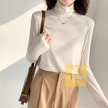 슈썸 슈썸 데일리 스판 무지 긴팔 여성 목폴라티 LKT240 (8171281)
