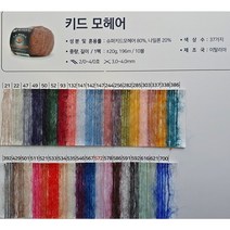 이탈리아 몬디알 키드모헤어/최고급스웨터털실/모헤어뜨개실, 591연회색