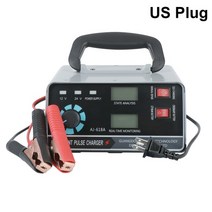 지게차충전기 배터리 밧데리 400W 디지털 LCD 디스플레이 다섯 단계 전원 펄스 수리 충전기 자동 배터리 트, 02 US Plug