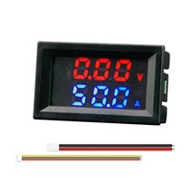 M430 DC 0-100V 10A 디지털 전압계 듀얼 LED 디스플레이 검출기 패널 앰프 볼트 게이지, 01 Red Blue_02 50A