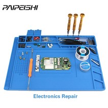 무선 납땜 인두기 세트 납땜기 실납 antistatic esd soldering mat for bga rework station large ipad repair heat 114, 에스-110