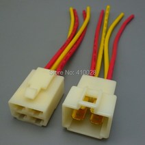 자동차배선Worldgolden 6.3mm 1p 2p 3p 4p 6p 핀방향 압착 단자 커넥터 키트 오토바이 자동차용 남성 여성 소켓 플러그, 빨간색