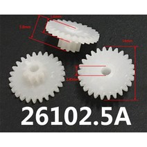 1+2 랙기어 26102 5a 0 5m 14mm 직경 26 치아 10 치아 2, 26개 치아 - 10개 치아, 2.45mm