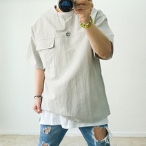 여름 시원한 반팔 포켓 바람막이 티셔츠 빅사이즈 트레이닝복