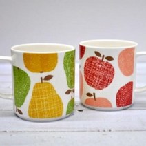 바보사랑 이자와 후르츠 머그 (2design) 일본 수입 컵.키티야, 사과