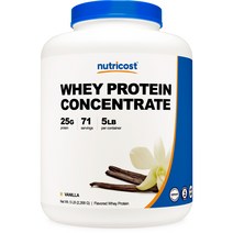뉴트리코스트 웨이프로틴 컨센트레이트 바닐라맛 5lb 1개 1서빙 31.92g 71회분 Whey Protein Concentrate [5 LBS] [Vanilla]