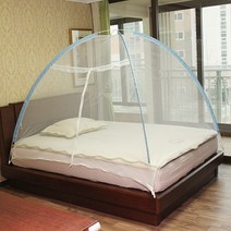 씨즌M닷컴 FIVA 원터치 바닥 모기장 양방향지퍼 200x200cm백포함