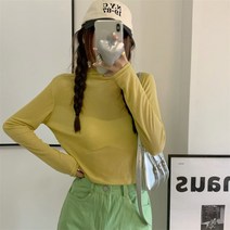 롱슬리브티 이너티셔츠 여성 봄가을 타입 반폴라 보이핏 볼륨 디자인감각 이너웨어 스타일리쉬 간지나는 상의