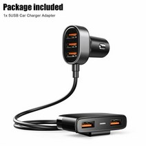 전기차 배터리 충전기6.2a 고속 충전 자동차 휴대 전화 충전기 스마트 31w 다기능, 검은색