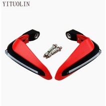 [해외]r1200rt s1000rr 용 led 회전 신호등이있는 오토바이 핸들 바 부품 보호 전기 오토바이 구덩이 자전거 atv 범용, 빨간색, 1개