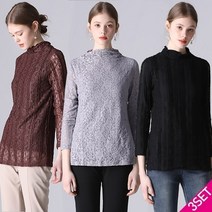 르오트 [르오트] 우아한 레이스 블라우스 3종세트