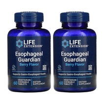 라이프익스텐션 Esophageal 알긴산 60츄어블 엘라그산 2개