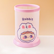 펜트레이 아크릴 원목 볼펜 연필꽂이 서리로 덥은 PP DIY 펜 홀더 만화 스타일 컨테이너 문구 학생 학교 사, 03 3