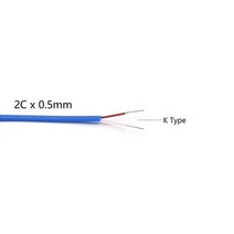 선통대 요비선 손통기 110m k j t 유형 열전대 와이어 ptfe 절연체 차폐 라인 유리 섬유 고온 측정 라인 보상 케이블, k 유형 2x0.5