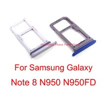 10 PCS 삼성 갤럭시 노트 8 Note8 N950 N950U N950FD 마이크로 SD 카드 소켓 홀더에 대 한 단일/듀얼 Sim 트레이 슬롯 홀더, [07] Dual Sim  Silver