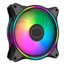 수냉쿨러 컴퓨터쿨러 cpu쿨러 쿨러 마스터 MF140 헤일로 PC 냉각 팬 140mm ARGB 5V/3 핀 컴퓨터 케이스, 01 검정_01 A-RGB_01 As shown