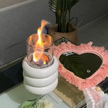 에탄올 난로 불멍 실내 바이오에탄올 캠핑난로 홈카페 감성템, 화이트